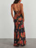 LA Angels Kleid in Schwarz/ Orange/ Rot