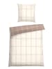 Schiesser Feinbiber-Bettwäsche-Set "Ellis" in Creme/ Beige