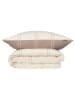 Schiesser Feinbiber-Bettwäsche-Set "Ellis" in Creme/ Beige