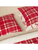 Schiesser Fijnbiber beddengoedset "Morris" rood/crème