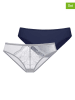 Dorina 2er-Set: Slips "Jourdan" in Grau/ Dunkelblau