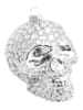 Krebs Glas Lauscha Glazen ornament zilverkleurig - (H)10 cm