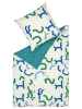 ESPRIT Renforcé beddengoedset "Crinkles" crème/blauw/groen
