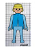 Playmobil Strandlaken "Playmobil Boy" wit/blauw/geel - (L)140 x (B)75 cm