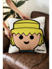 Playmobil Kissen "Playmobil Boy" in Weiß/ Creme/ Gelb - (L)45 x (B)45 cm