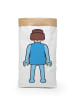Playmobil 2er-Set: Aufbewahrungsbeutel "Playmobil Boy" in Weiß/ Blau - (H)90 cm