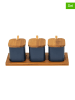 Chefware 4tlg. Set: Vorratsbehälter in Anthrazit - (B)29,8 x (H)10,5 x (T)9 cm