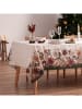 Mint Rugs Tafellaken "Christmas Tinsel" wit/lichtroze