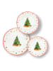 Trendy Kitchen by EXCÉLSA 18-częściowy zestaw talerzy "Christmas Eve" w kolorze biało-czerwono-zielonym