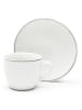 Trendy Kitchen by EXCÉLSA 6er-Set: Kaffeetassen "Platinum" in Weiß/ Silber - 70 ml