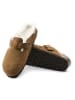 Birkenstock Skórzane klapki "Boston" w kolorze jasnobrązowym
