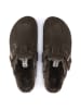 Birkenstock Leder-Pantoletten "Boston" in Braun