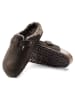 Birkenstock Leren slippers "Boston" bruin