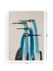Folkifreckles Leinwand-Kunstdruck "Crane" - (B)40 x (H)60 cm