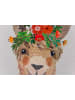 Folkifreckles Leinwand-Kunstdruck "Floral Lama" - (B)40 x (H)60 cm