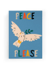 Folkifreckles Linnen kunstdruk "Peace Please" - (B)40 x (H)60 cm