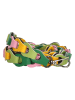 Charm Leder-Umhängeriemen in Grün/ Gelb/ Rosa - (L)135 x (B)2 cm