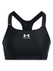 Under Armour Sport-BH "HeatGear" in Schwarz - High in Schwarz
