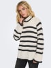 JDY Pullover in Creme/ Schwarz