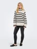 JDY Pullover in Creme/ Schwarz