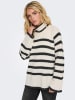 JDY Pullover in Creme/ Anthrazit