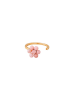 Design Letters Vergold. Ring "My Flower Ring" mit Edelsteinen