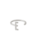 Design Letters Zilveren ring "E"