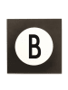 Design Letters Wandhaken "B" in Schwarz - (B)9 x (H)14 cm