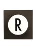Design Letters Haczyk ścienny "R" w kolorze czarnym - 9 x 14 cm