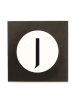 Design Letters Wandhaak "I" zwart - (B)9 x (H)14 cm