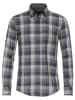 CASAMODA Hemd - Casual fit - in Dunkelblau/ Grün