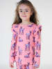 Småfolk Longsleeve "Hert" lichtroze/paars
