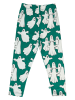 Småfolk Leggings "Gespenster" in Grün/ Weß