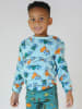 Småfolk Sweatshirt "Fledermaus" in Hellblau/ Bunt