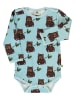 Småfolk Romper "Beren" lichtblauw/bruin