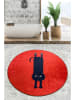 Colourful Cotton Badvorleger "Comfort" in Rot/ Schwarz