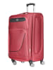 Geographical Norway 5-delige softcase-trolleyset "Show" rood