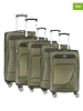 Geographical Norway 5-delige softcase-trolleyset "Show" kaki