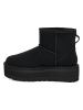UGG Skórzane botki "W Classic Mini Platform" w kolorze czarnym