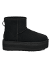 UGG Skórzane botki "W Classic Mini Platform" w kolorze czarnym