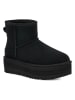 UGG Skórzane botki "W Classic Mini Platform" w kolorze czarnym
