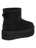 UGG Skórzane botki "W Classic Mini Platform" w kolorze czarnym