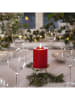 STAR Trading LED-Wachskerze "Flamme Flow" in Rot - (H)12,5 cm