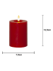 STAR Trading LED-Wachskerze "Flamme Flow" in Rot - (H)12,5 cm