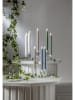 STAR Trading 2-delige set: ledwaskaarsen "Flamme Slim" groen- (H)25 cm