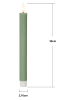 STAR Trading 2-delige set: ledwaskaarsen "Flamme Slim" groen- (H)25 cm