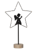 STAR Trading Staande ledlamp "Glimta" zwart/lichtbruin - (H)42 cm
