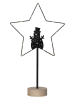STAR Trading Lampa stojąca LED "Glimta" w kolorze jasnobrązowo-czarnym - wys. 42 cm