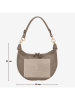Anna Morellini Leren schoudertas "Fosca" taupe - (B)29 x (H)23 x (D)10 cm