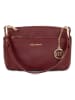 Mia Tomazzi Leder-Schultertasche "Bardolino" in Bordeaux - (B)25 x (H)17 x (T)13 cm
